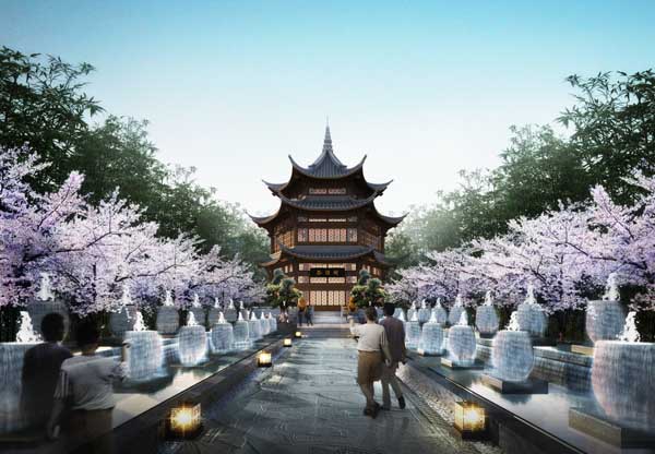 泸州市纳溪区纳贡酒庄景观设计效果图