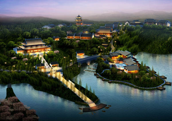 泸州市纳溪区纳贡酒庄景观设计效果图