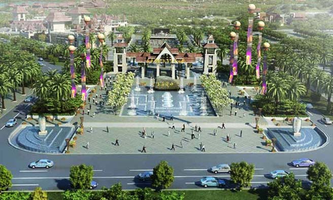 广东阳江凤凰湖国际温泉度假村效果图