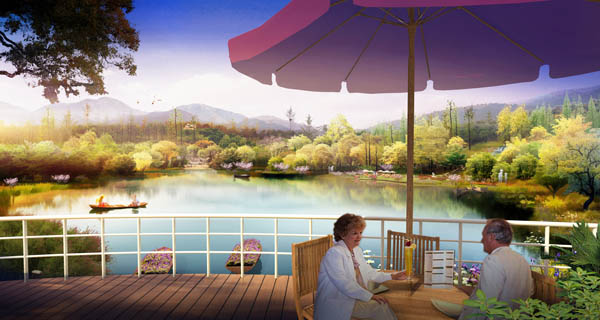 联发翠云生态湖景观改造效果图