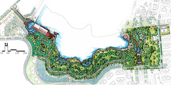 联发翠云生态湖景观平面图