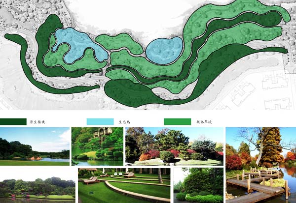 联发翠云生态湖景观分析图