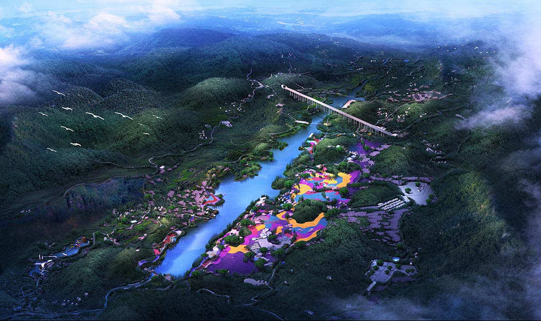 王家苟溪桥水库区域乡村旅游规划鸟瞰效果图.jpg